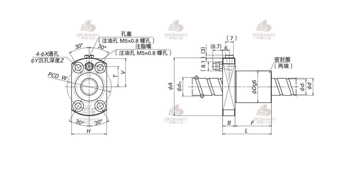 BSS1205-3E-109.5-162.5-C5(按图纸加工)-BSS标准螺母
