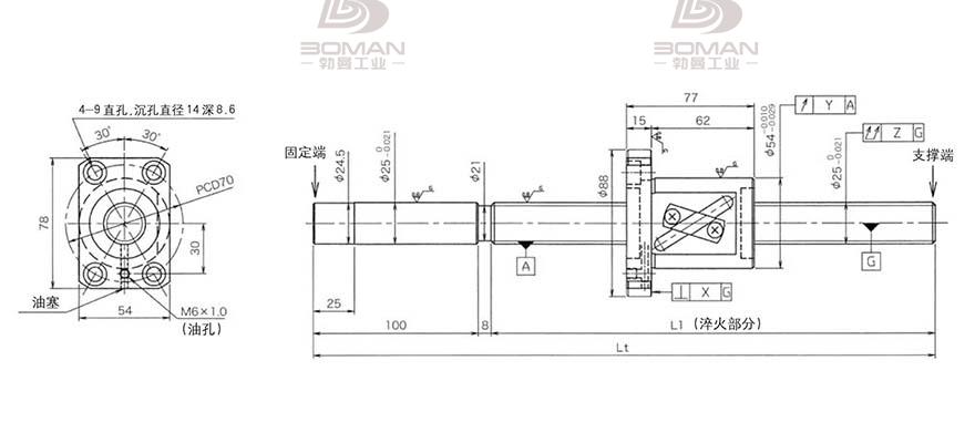 KURODA GG2525AS-BALR-2020A 日本黑田滚珠丝杠型号