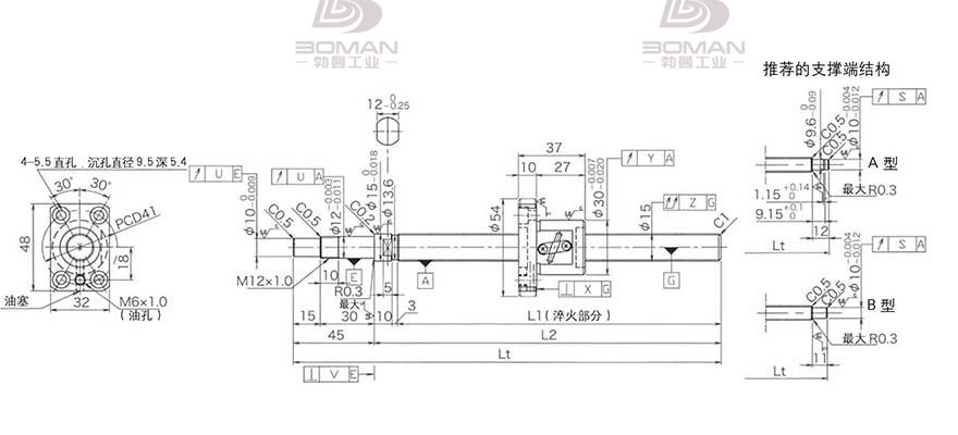 KURODA GP1502DS-BAPR-0600B-C3F 深圳黑田丝杆代理