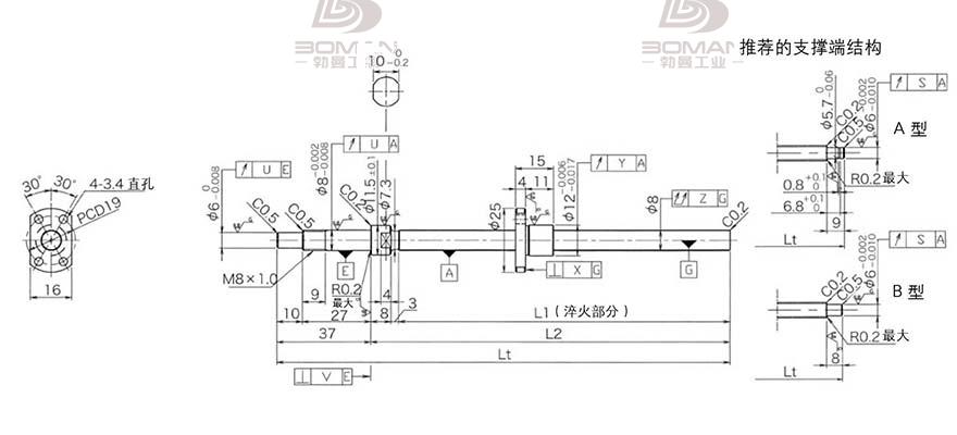 KURODA DP0801JS-HDNR-0260B-C3F hcnc黑田精工丝杆厦门代理