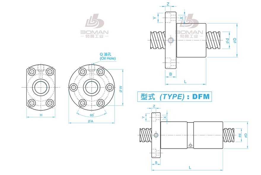 TBI DFM03205-4 tbi丝杆轴承型号