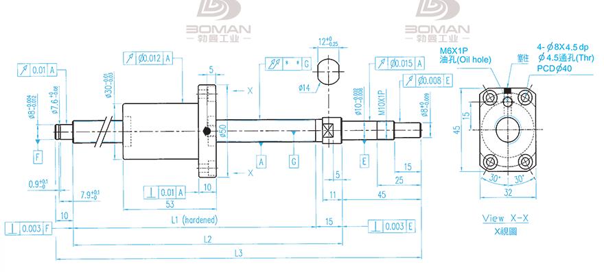 TBI XSVR01210B1DGC5-280-P1 tbi滚珠丝杠的材料