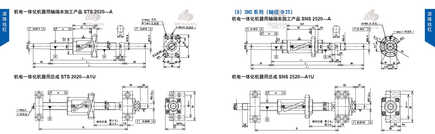 TSUBAKI SNS2520-1513C5-A1U tsubaki数控滚珠丝杆规格